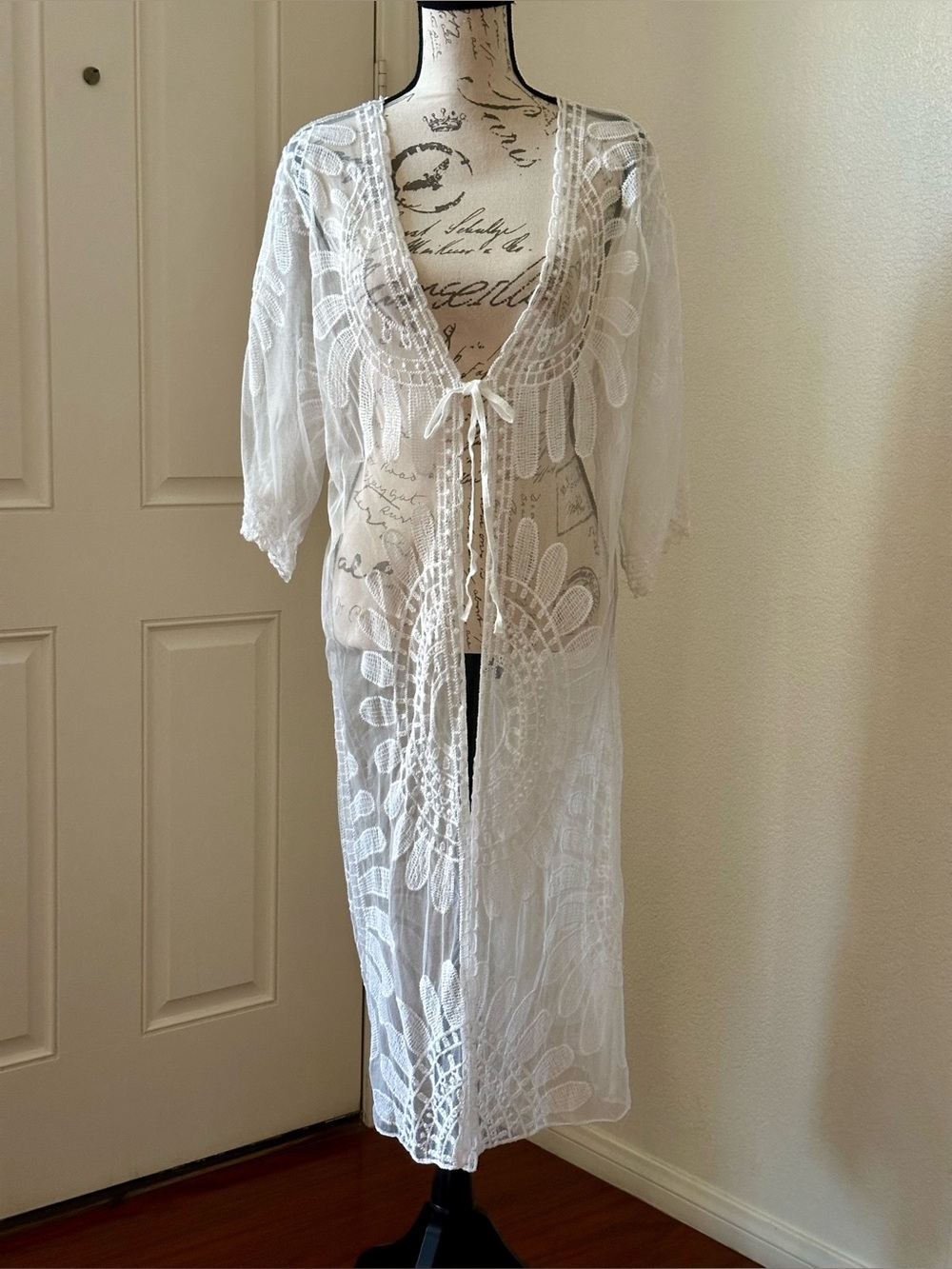 Lace swimsuit coverup
